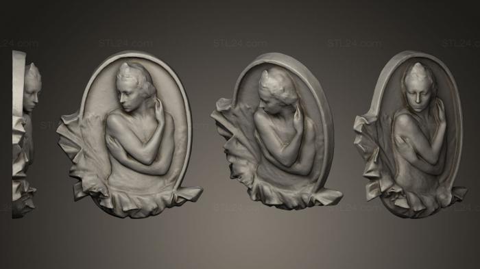 Статуэтки и статуи разные (Бюст балерины, STKR_0108) 3D модель для ЧПУ станка